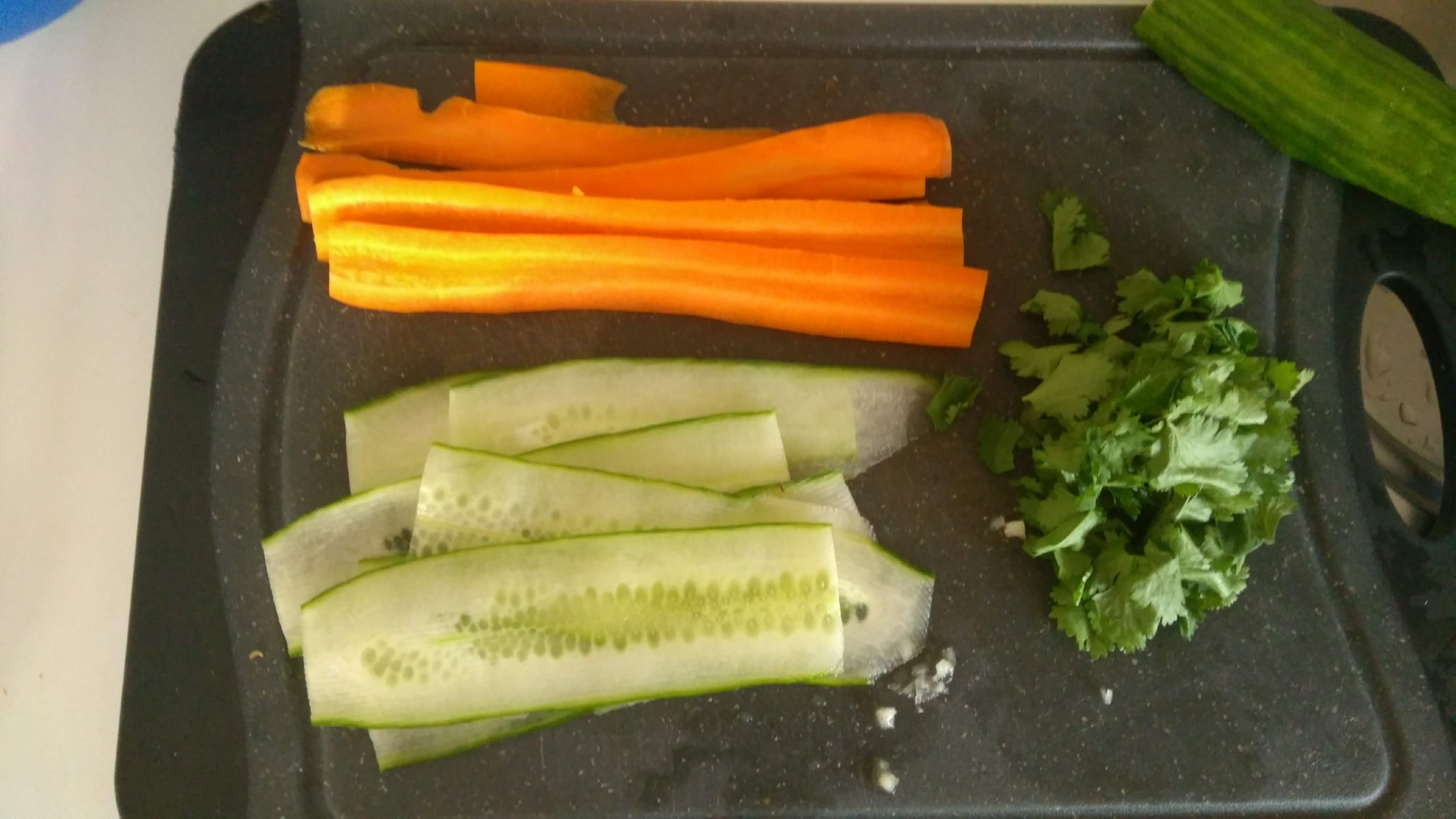 chopped veggies