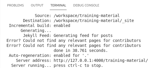 output in the terminal after the build process has completed . 