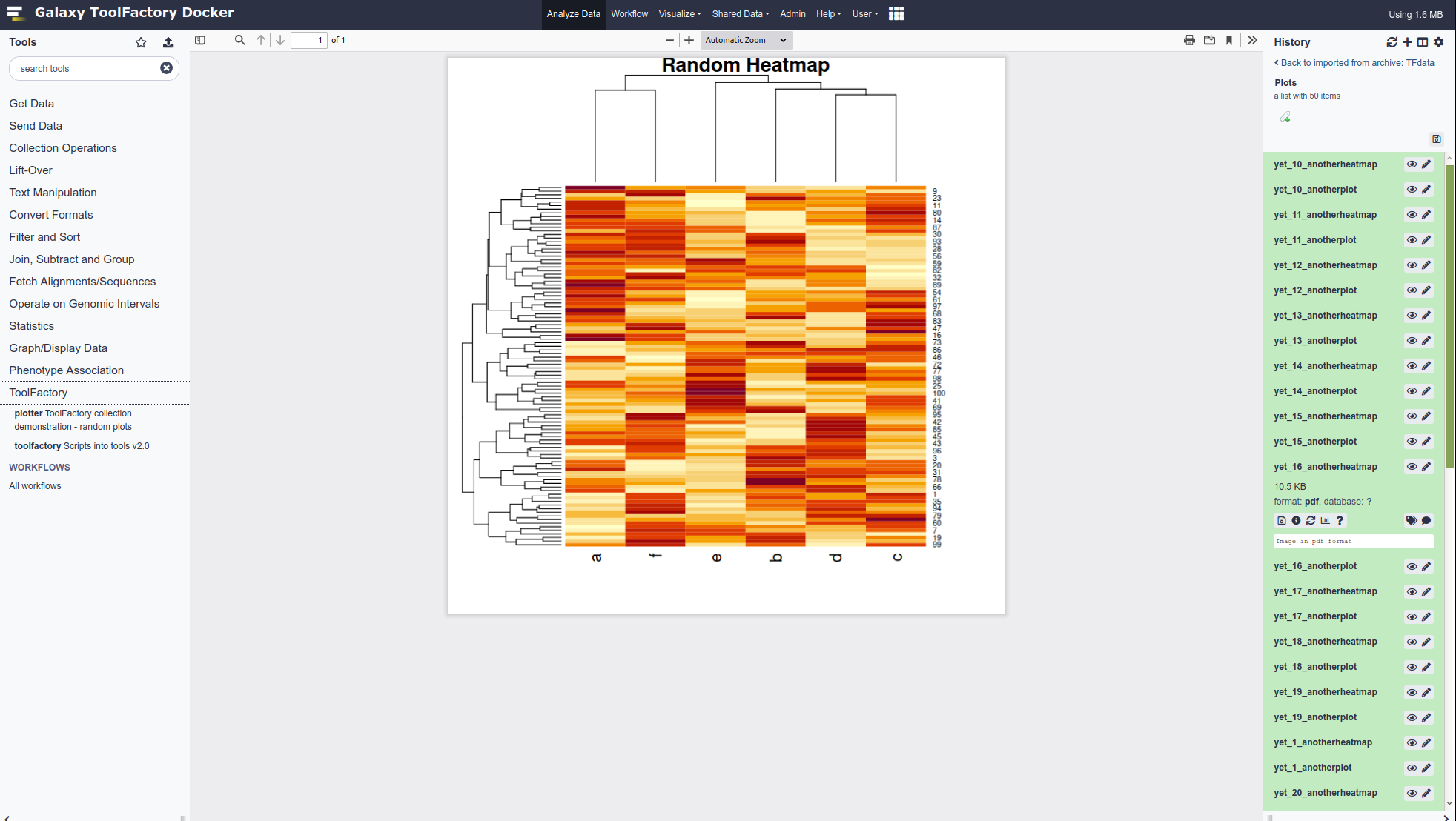 Plotter collection opens to show all the plots as separate items to be viewed or downloaded. 