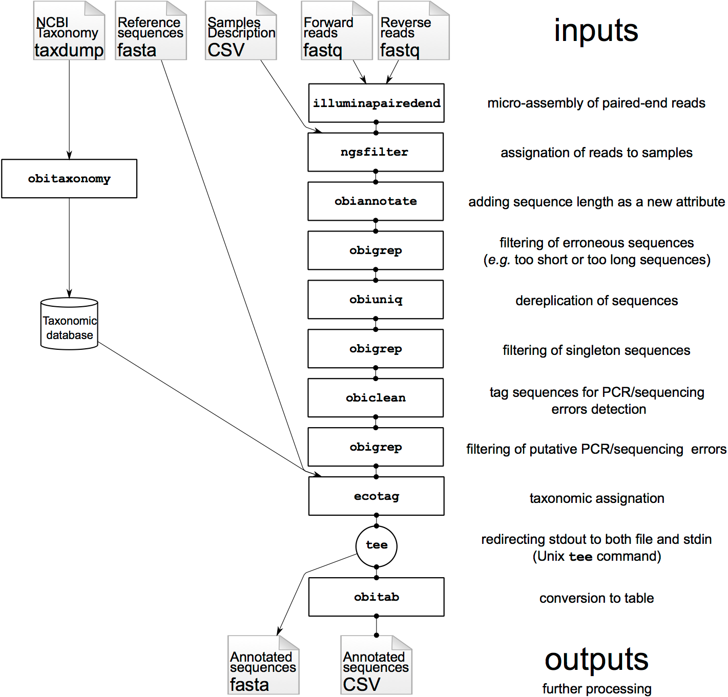 OBITools pipeline. 